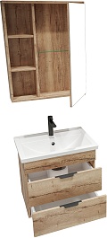 Grossman Мебель для ванной Форта 60 подвесная дуб галифакс – фотография-2